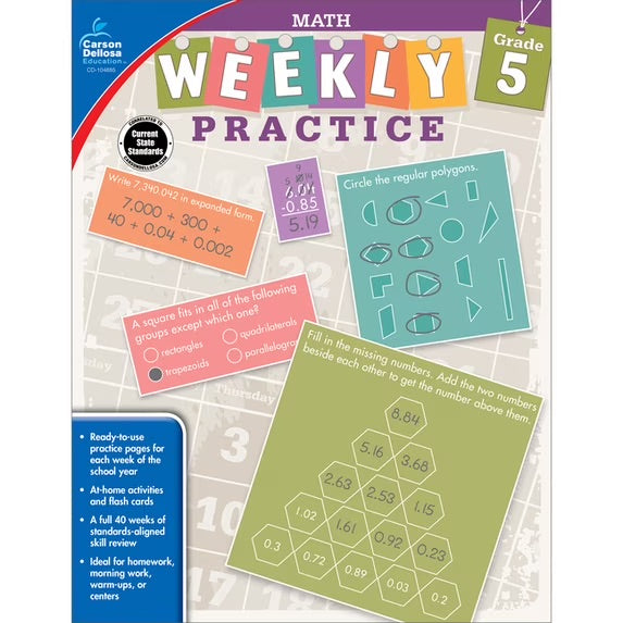 Math Weekly Practice - Grade 5