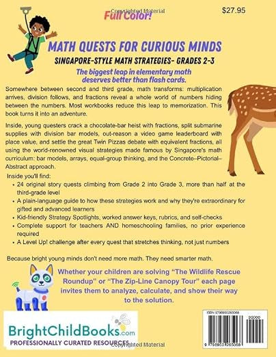 Math Quests For Curious Minds - Engaging Gifted And Curious Minds With Singapore-Style Math Strategies - Grades 2-3