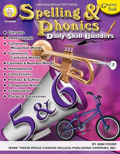Spelling & Phonics - Daily Skill Builders - Grades 5-6