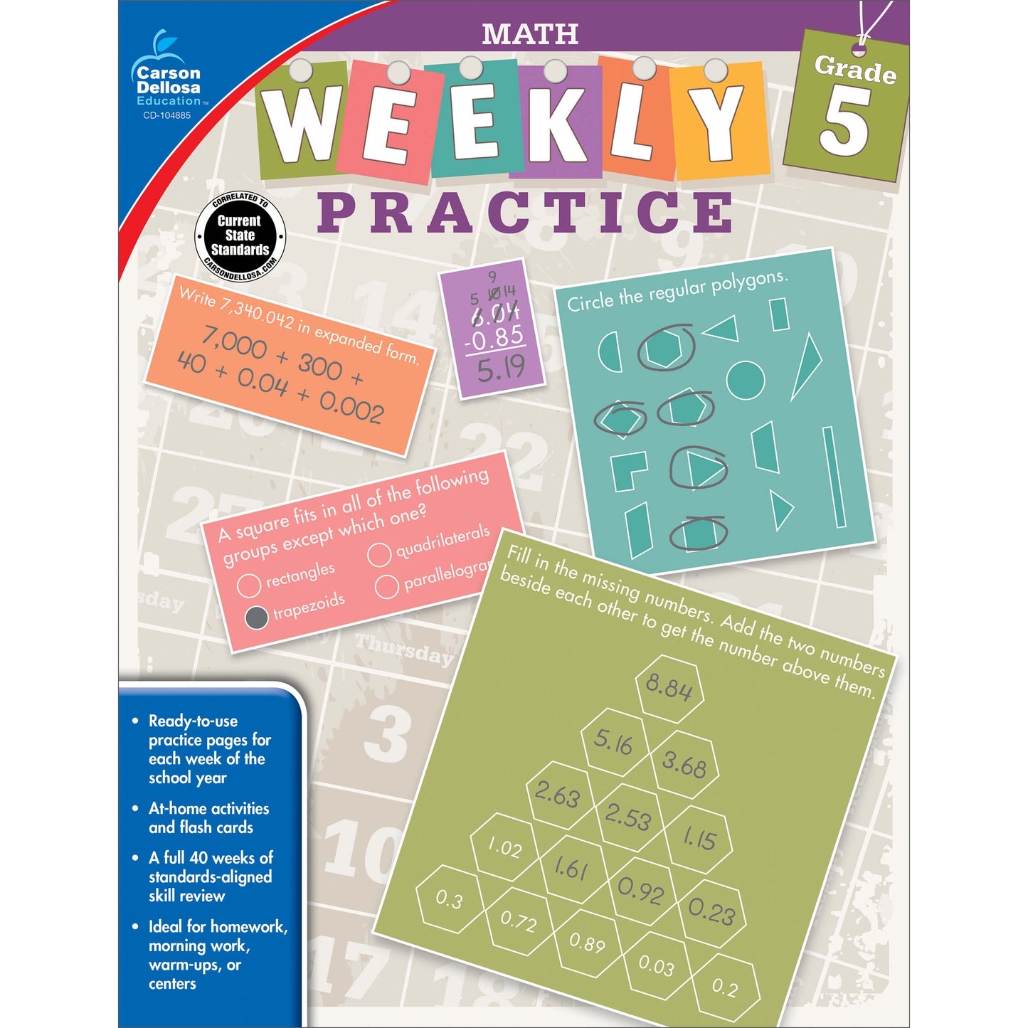 Weekly Practice Math - Grade 5