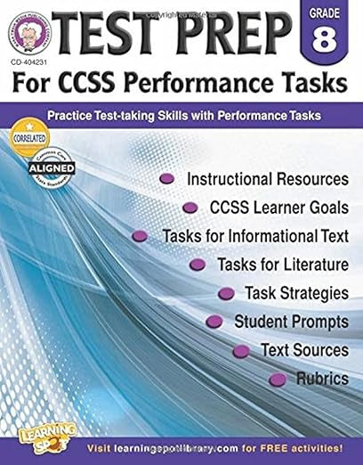 Test Prep For CCSS Performance Tasks - Grade 8