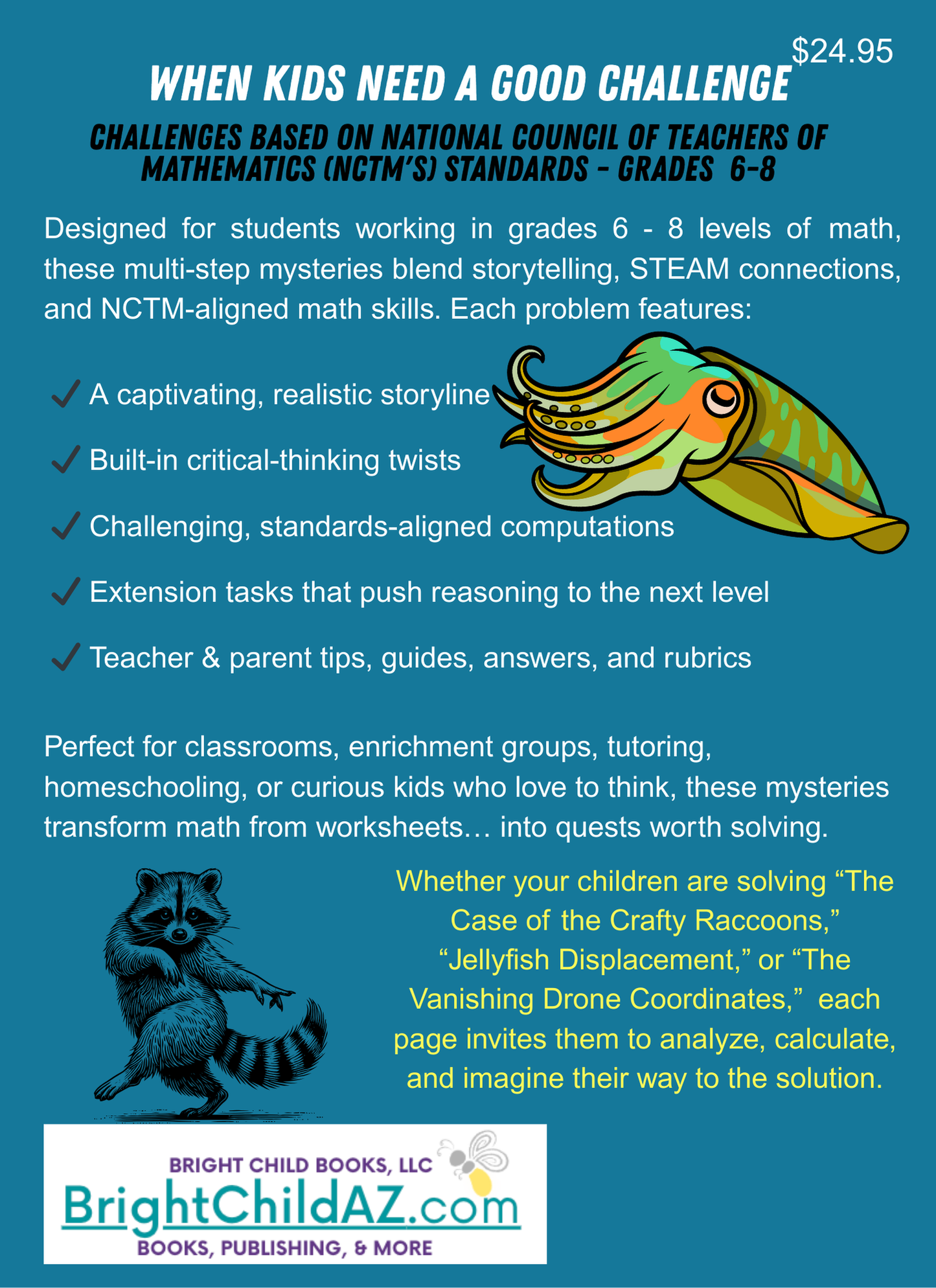 Math Mysteries for Curious Minds - Grades 6-8
