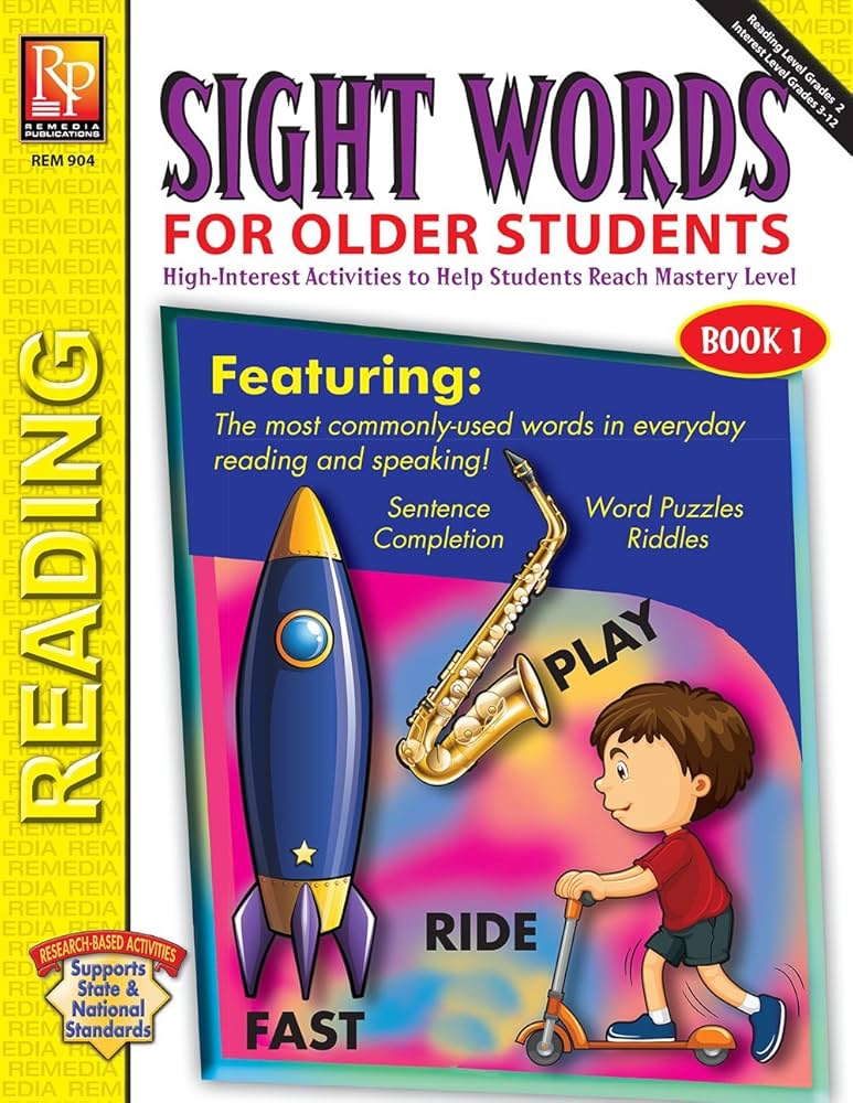Site Words For Older Students - Book 1