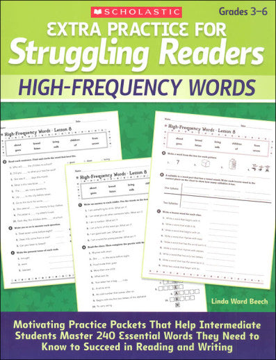 Extra Practice For Struggling Readers - High Frequency Words - Grade 3-6