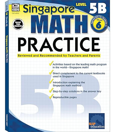 Singapore Math Practice - Level 5 B - Grade 6