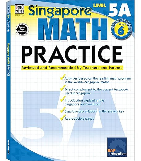 Singapore Math Practice - Level 5A - Grade 6