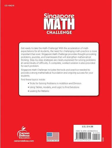 Singapore Math Common Core Challenge Grade2+