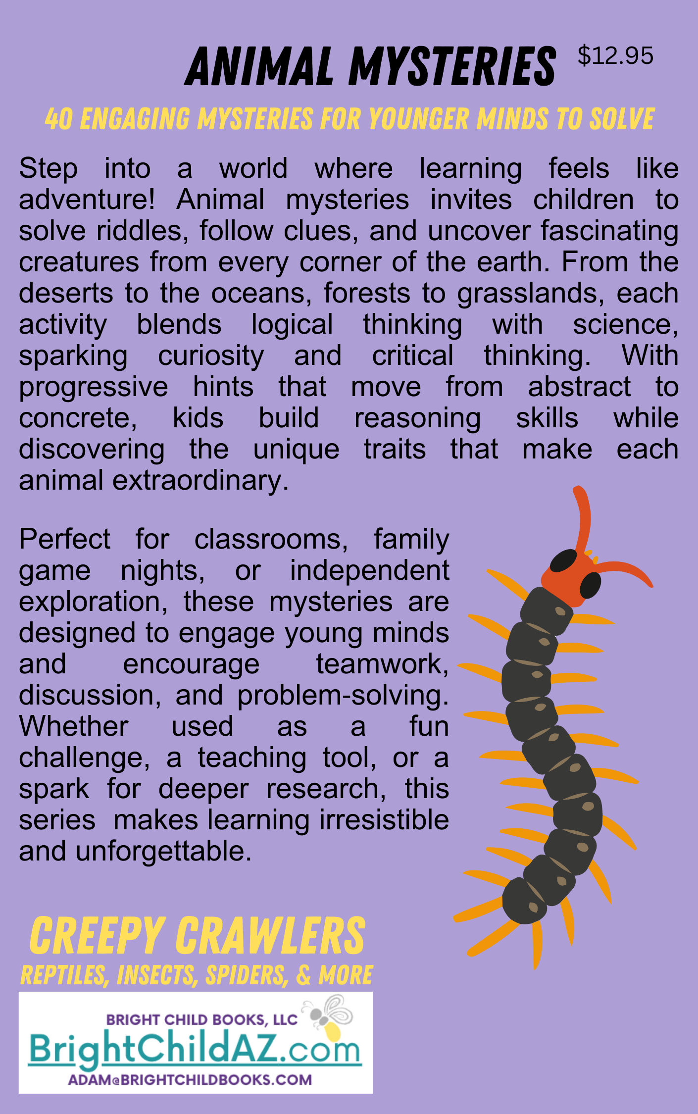 Animal Mysteries: Creepy Crawlers - Reptiles, Insects, Spiders, & more