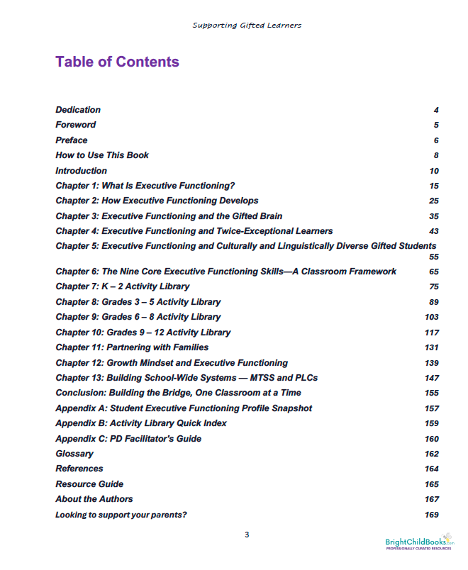Executive Function Strategies to Support Your Gifted Students: A handbook for educators K-12 (Supporting Gifted Learners)