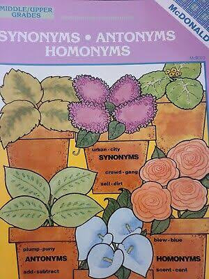 Synonyms, Antonyms, Homonyms - Grades Middle/Upper