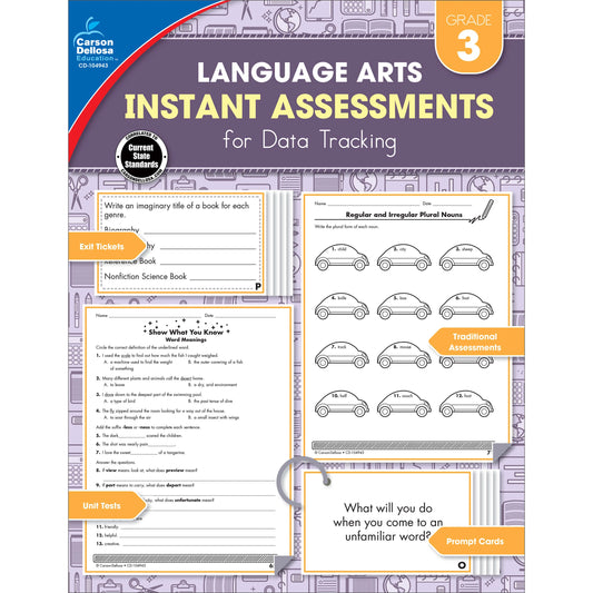 Language Arts Instant Assessments For Data Tracking