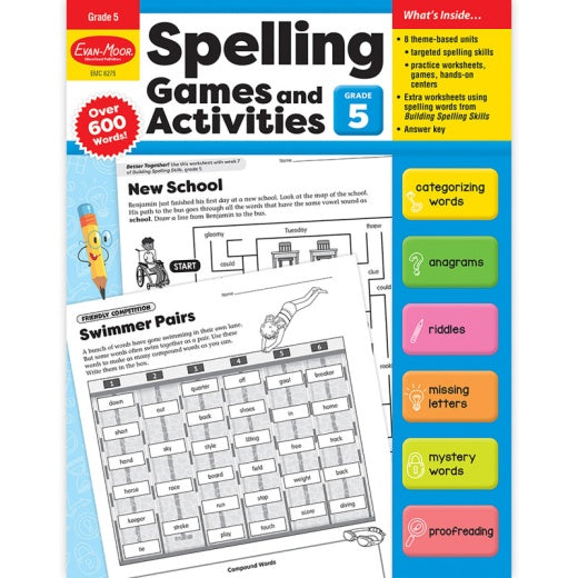 Spelling -Games And Activities Grade 5