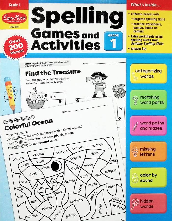 Spelling -Games And Activities - Grade 1