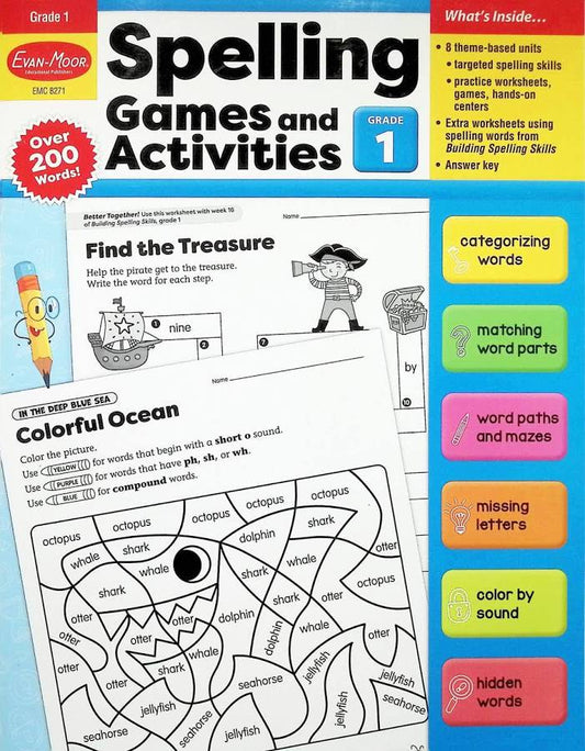 Spelling -Games And Activities - Grade 1
