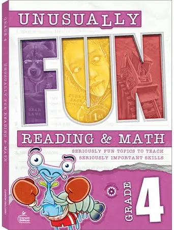 Carson Dellosa Unusually Fun Math and Reading Comprehension Grade 4 Activity Book, Puzzles, Mazes, Brain Teasers and More