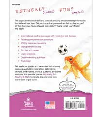 Carson Dellosa Unusually Fun Math and Reading Comprehension Grade 4 Activity Book, Puzzles, Mazes, Brain Teasers and More