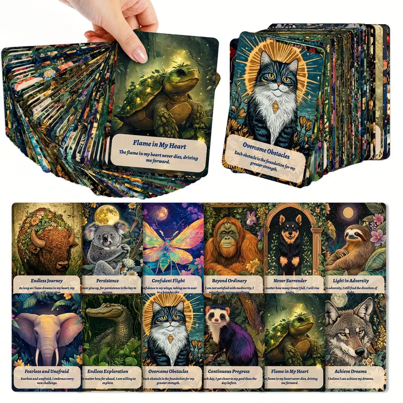 Animal Art Motivational Cards