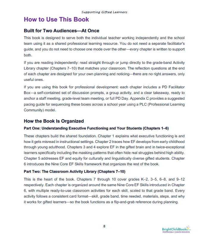 Executive Function Strategies to Support Your Gifted Students: A handbook for educators K-12 (Supporting Gifted Learners)