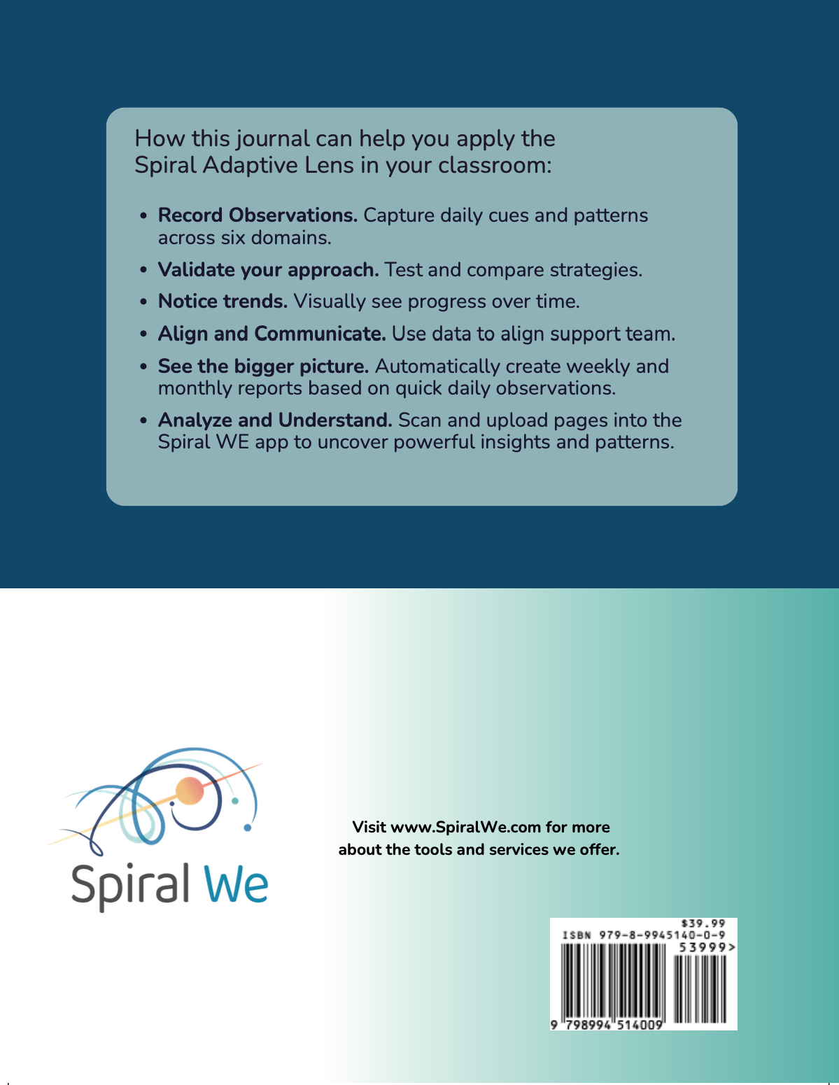 Spiral We Student Support Journal