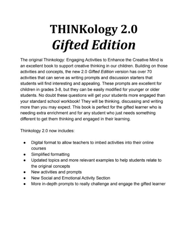 Thinkology 2.0: Gifted Edition - Digital Copy