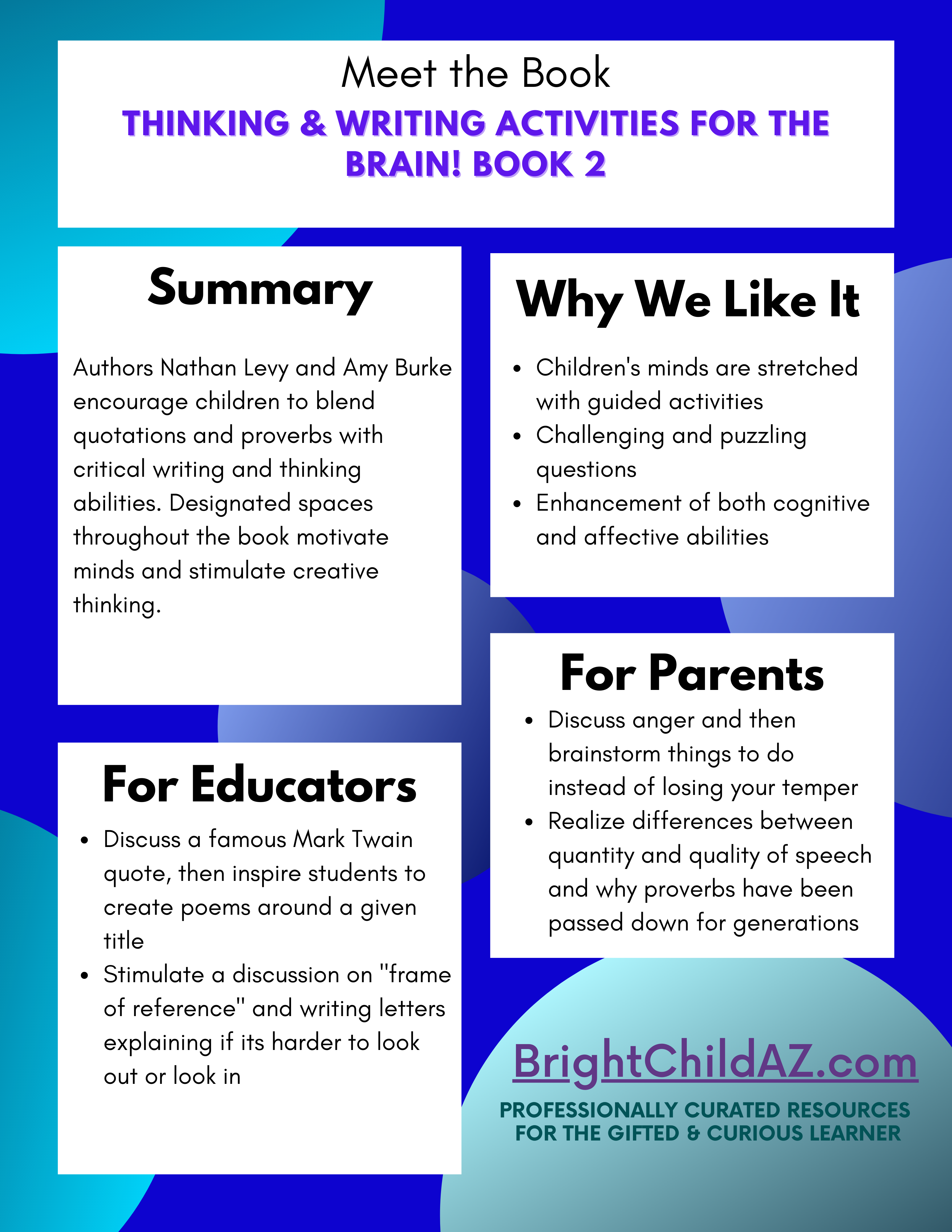 Thinking & Writing Activities for the Brain (Book 2)