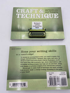 Craft & Technique – Writer’s a little instruction book