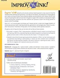 Improv 'n Ink Overcoming "I Don't Know What to Write!": A Scaffolded Approach to Developing Writing Fluency Using Improvisation A teacher's guide for ages nine-adult