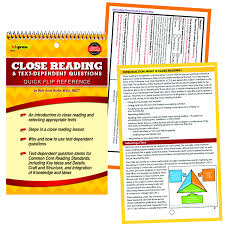 Edupress Quick Flip Guide for Close Reading and Text Dependent Questions